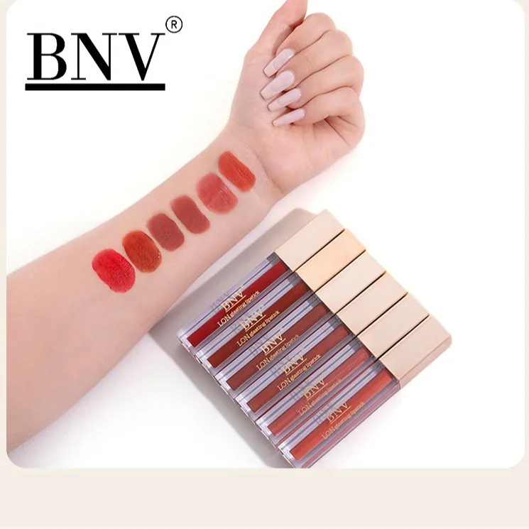 BNV non-stick cup velvet lip gloss matte lipstick lip gloss womens non-stick cup nude makeup matte waterproof lip gloss