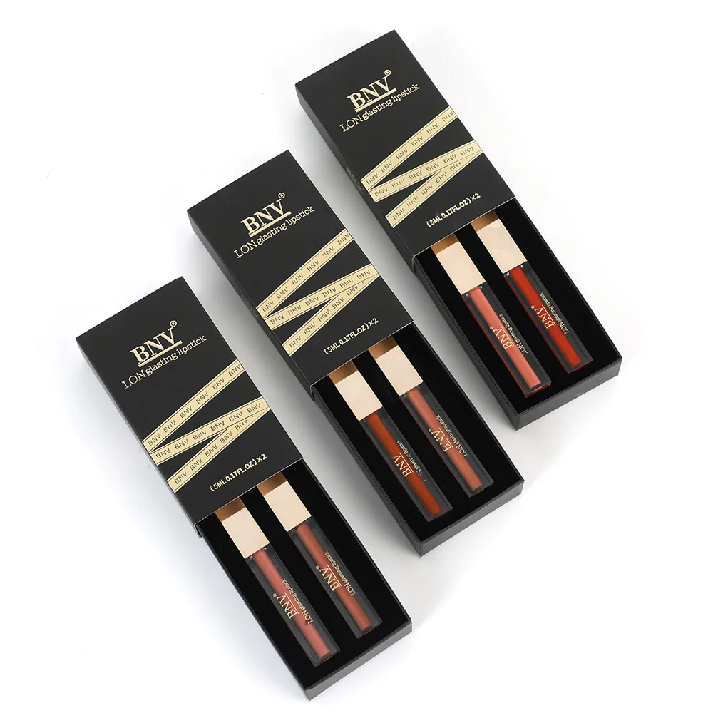 BNV nude matte lip gloss size and packaging spec, unit pcs, item BNVCY002 pure color series