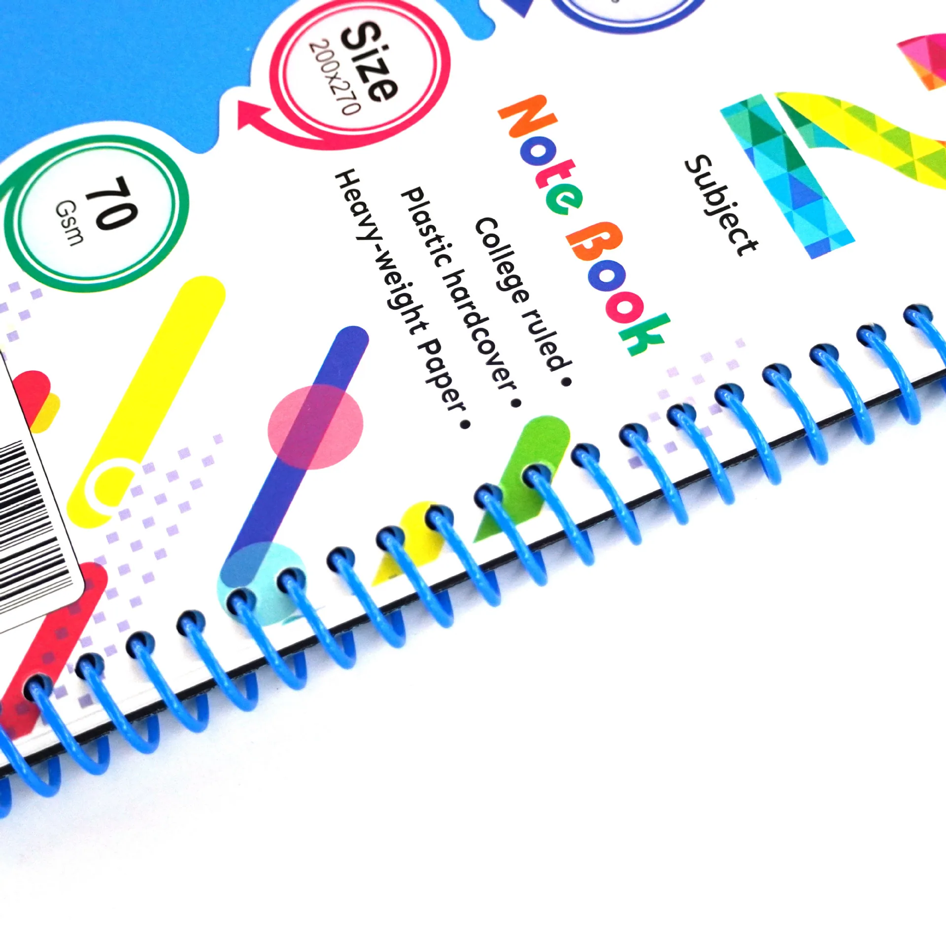 Custom hard shell PP single coil book creative art notebook LOGO student homework horizontal line thickened business root 6