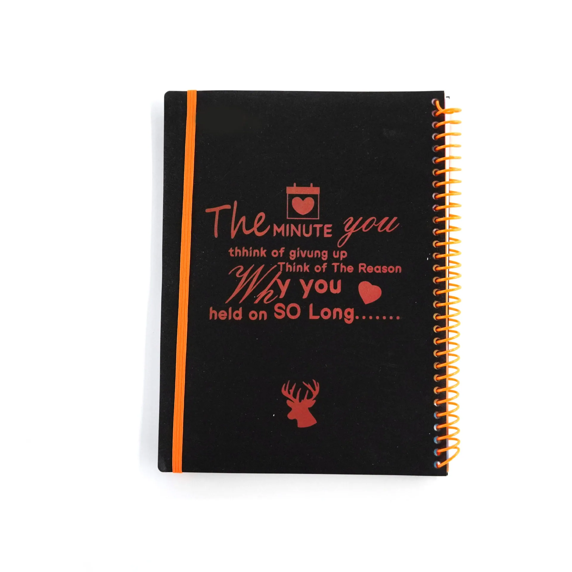 Single coil notebook 100 sheets student with pp cover notebook with strap notepad 2