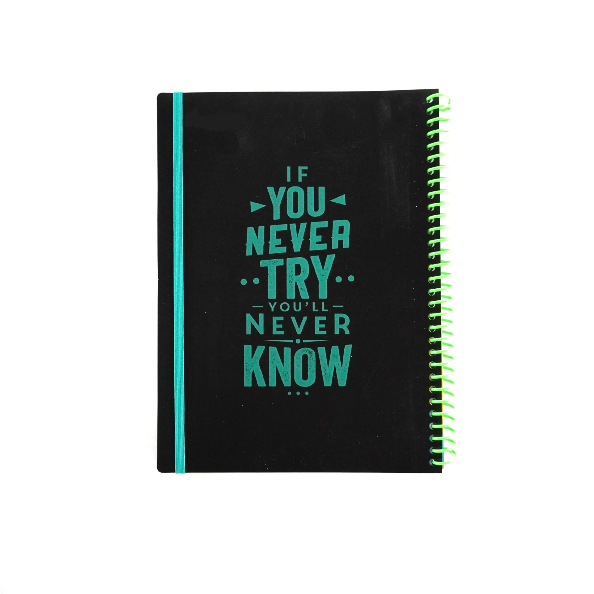 Single coil notebook 100 sheets student with pp cover notebook with strap notepad