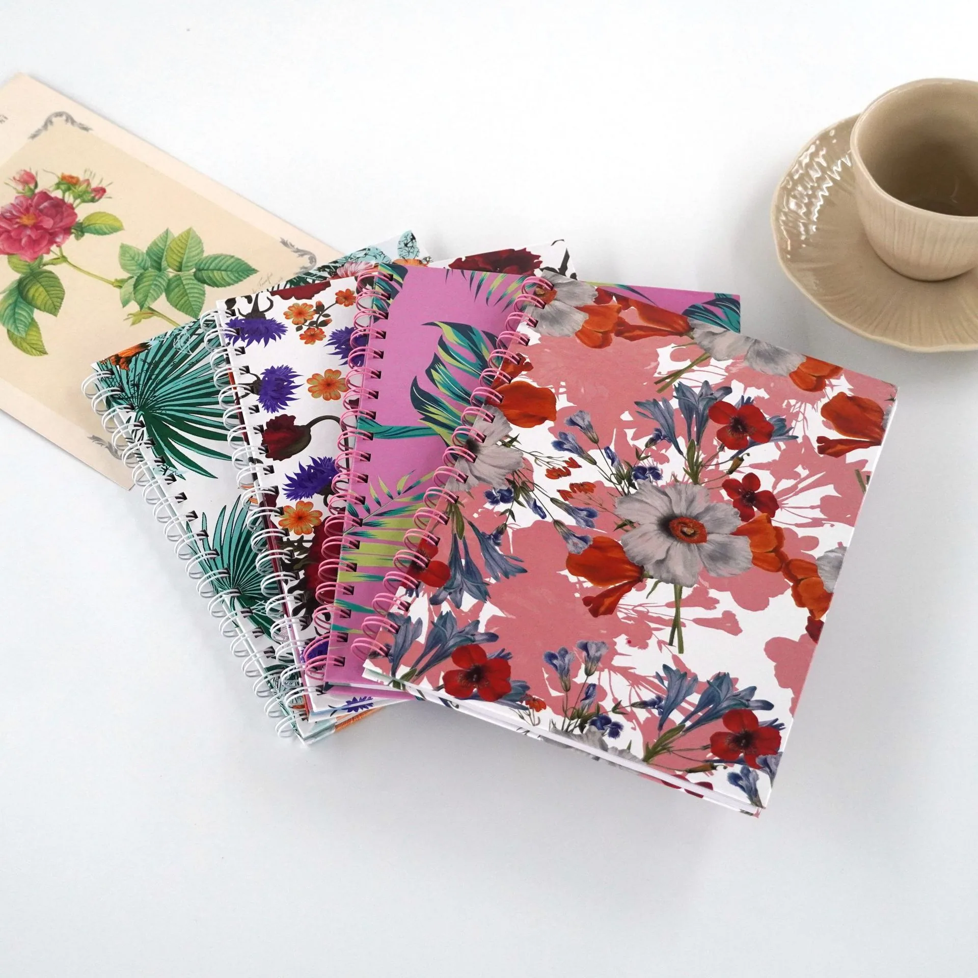 Cross-border notebook schedule book general daily plan week plan book flower coil book 5