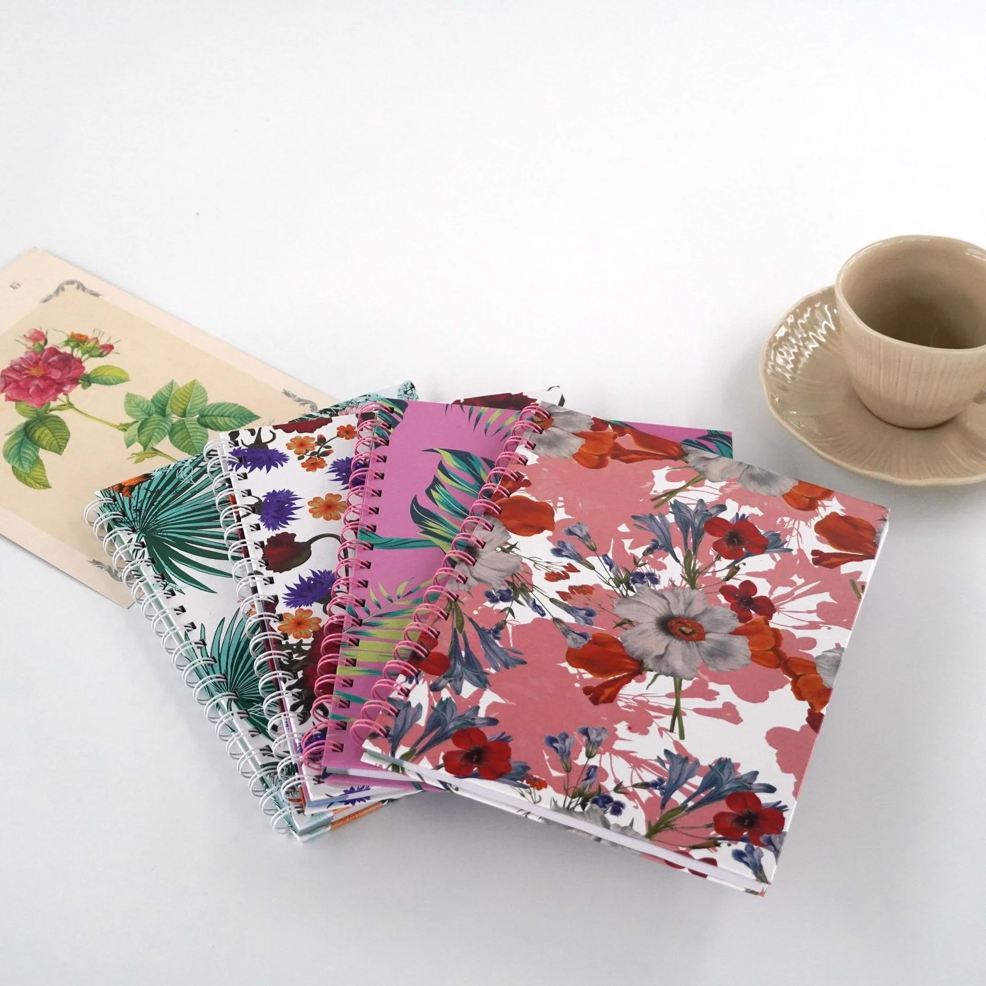 Cross-border notebook schedule book general daily plan week plan book flower coil book