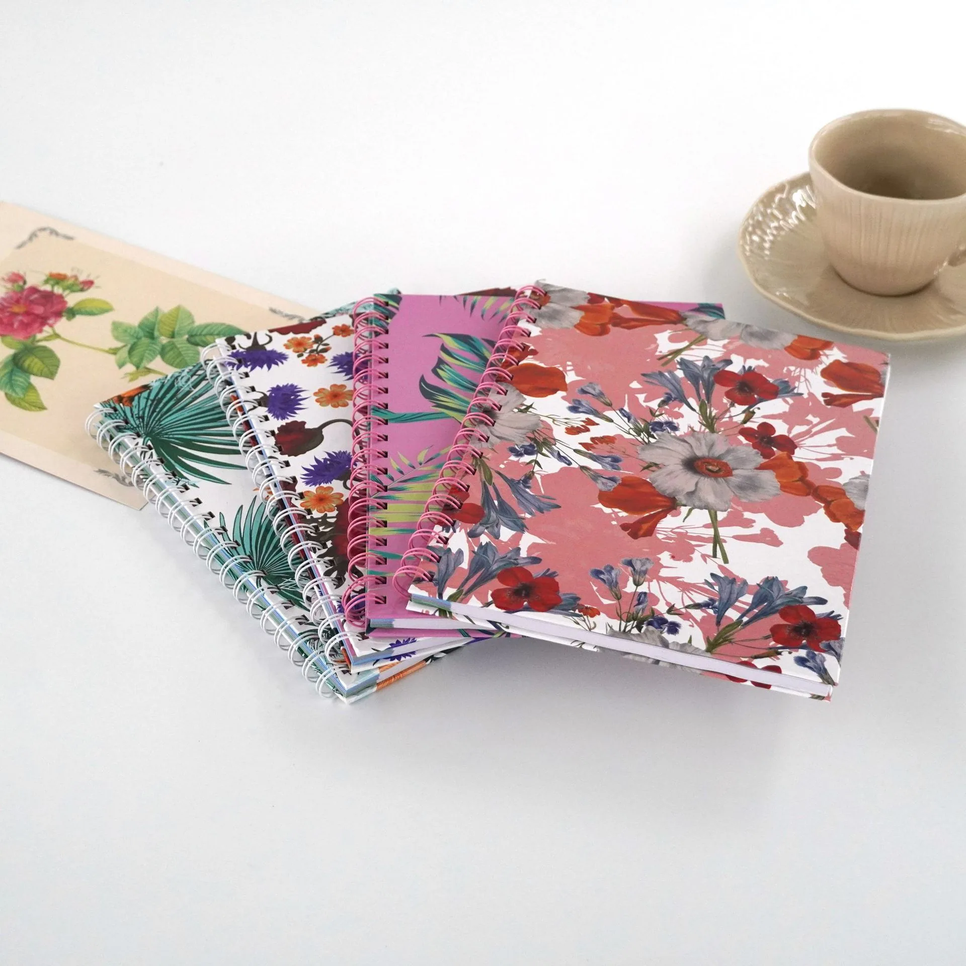 Cross-border notebook schedule book general daily plan week plan book flower coil book 4