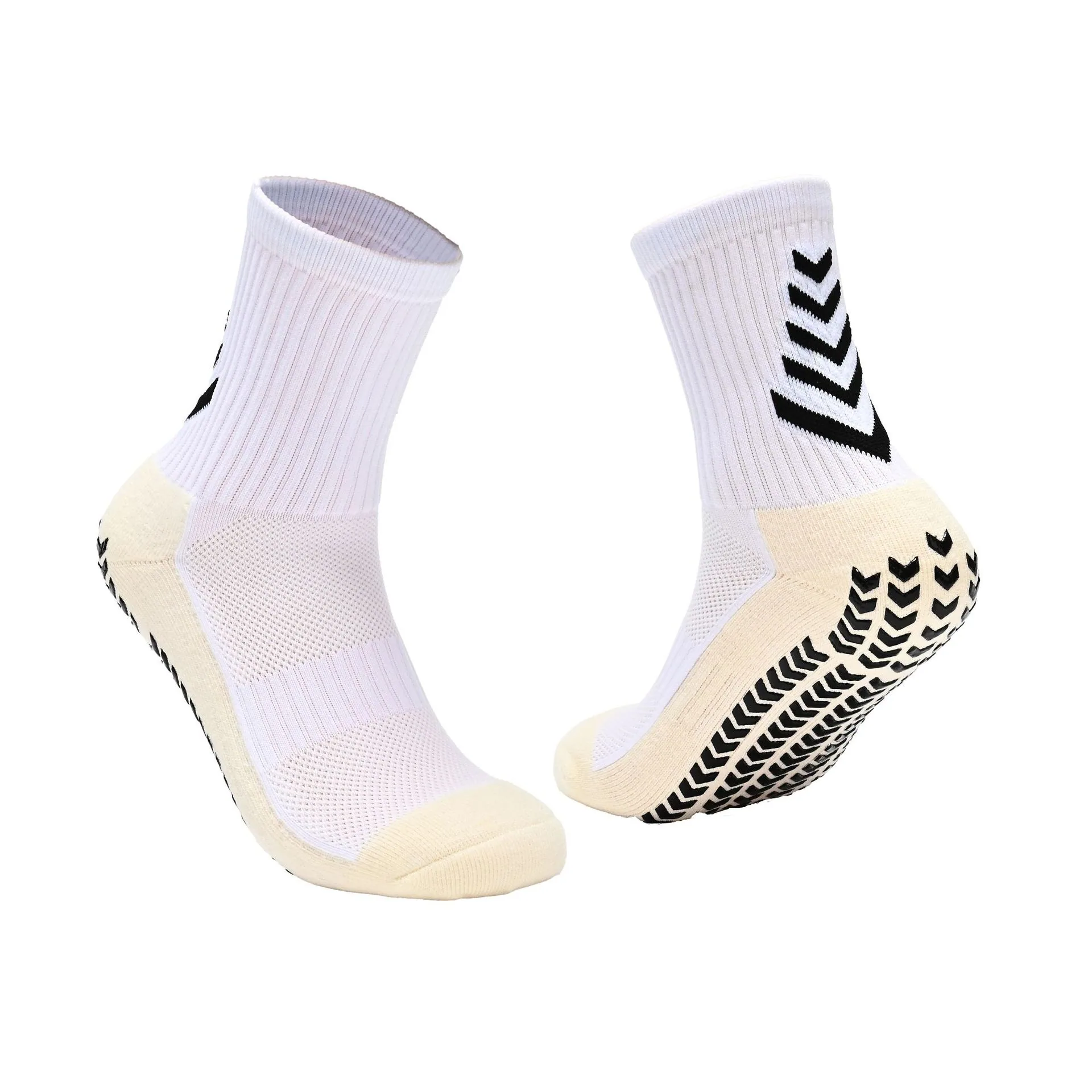 Professional non-slip mid-leg soccer socks for adults men and women with world wave thickened towel bottom sweat-absorbing shock