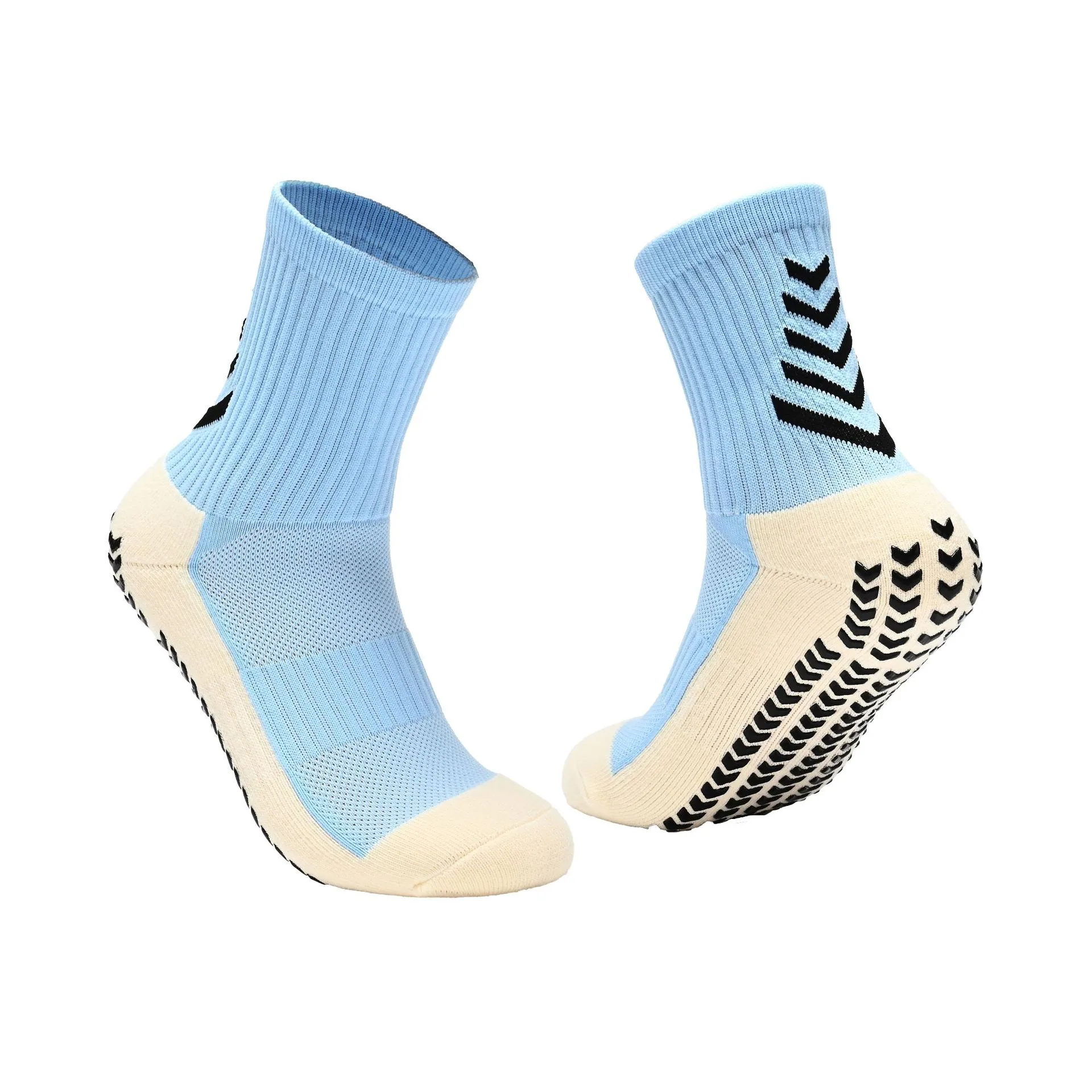 Professional non-slip mid-leg soccer socks for adults men and women with world wave thickened towel bottom sweat-absorbing shock 6