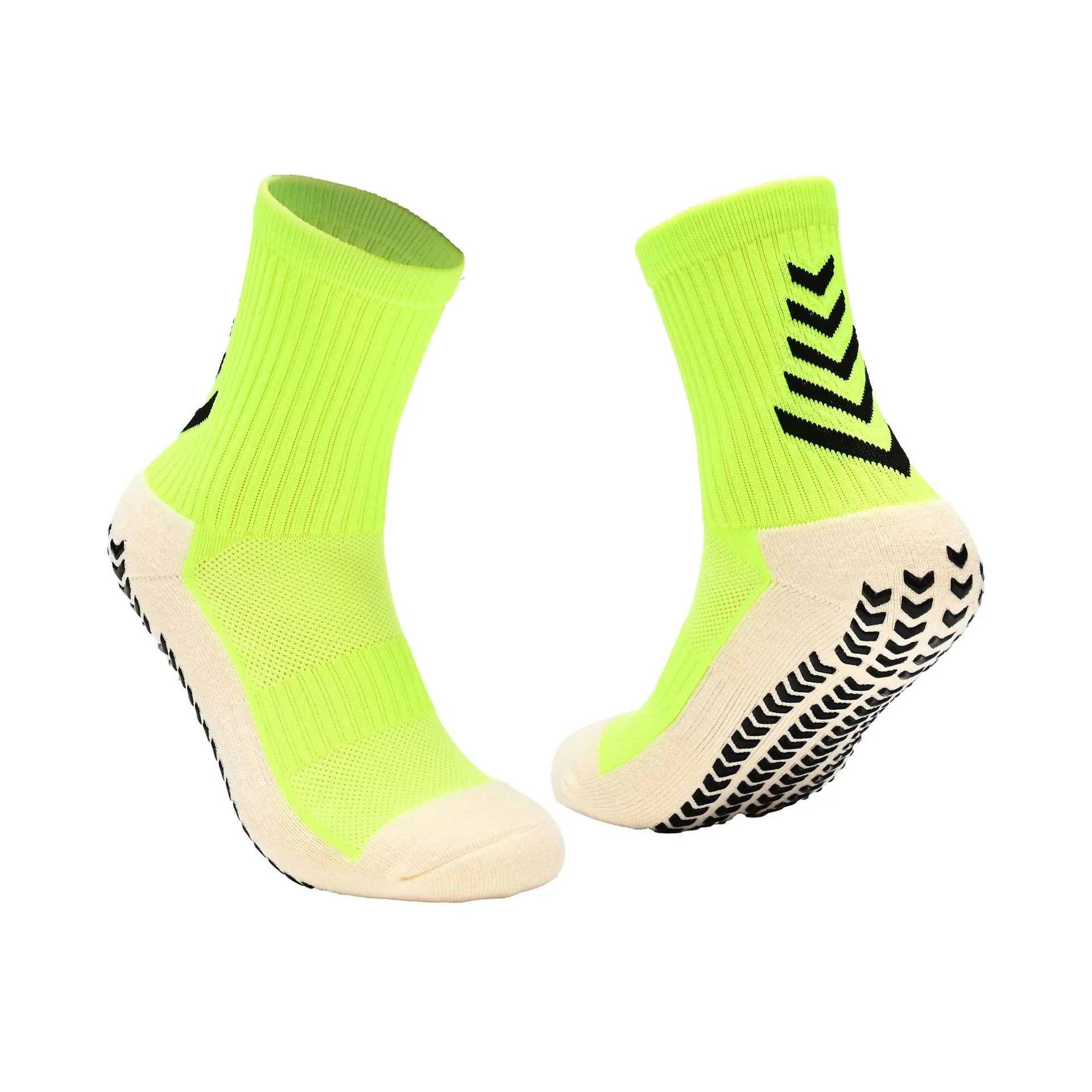Professional non-slip mid-leg soccer socks for adults men and women with world wave thickened towel bottom sweat-absorbing shock 4