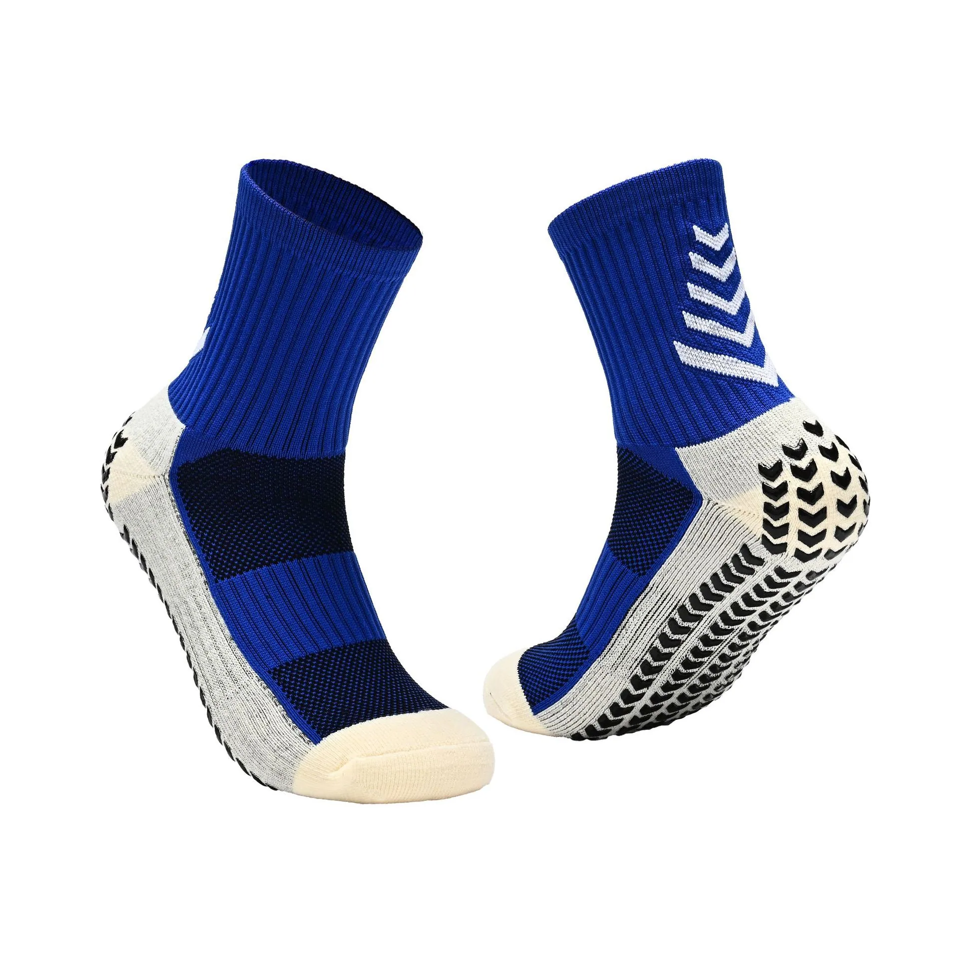 Professional non-slip mid-leg soccer socks for adults men and women with world wave thickened towel bottom sweat-absorbing shock 5