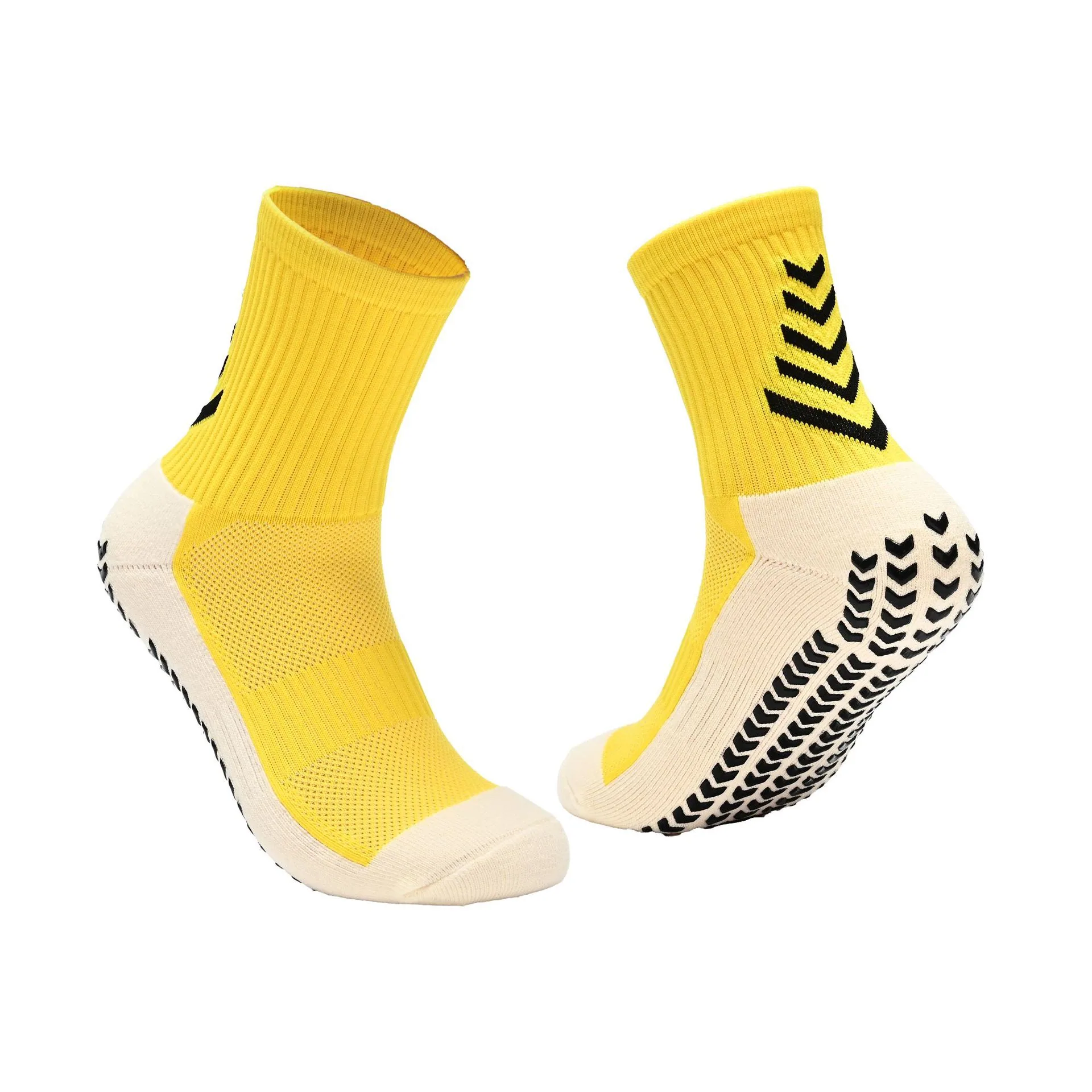Professional non-slip mid-leg soccer socks for adults men and women with world wave thickened towel bottom sweat-absorbing shock 7