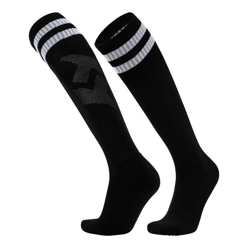 Factory Direct Long Thickened Towel Sole Socks Adult Sweat Absorption Anti Slip Sports Socks Striped Over Knee Kids