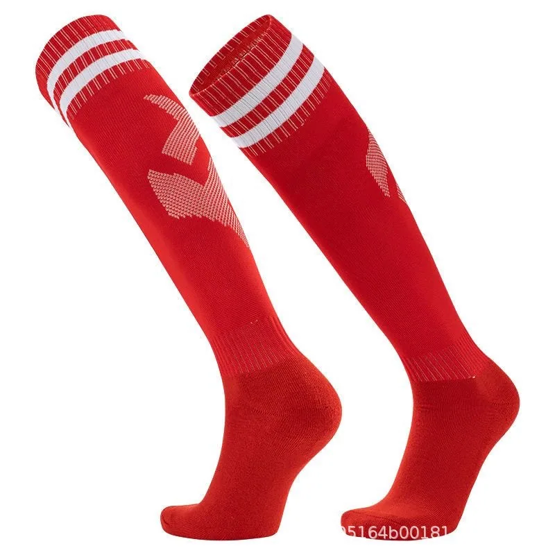 Factory direct sales practical soccer socks long over the knee striped sports socks moisture-wicking non-slip soccer socks 5