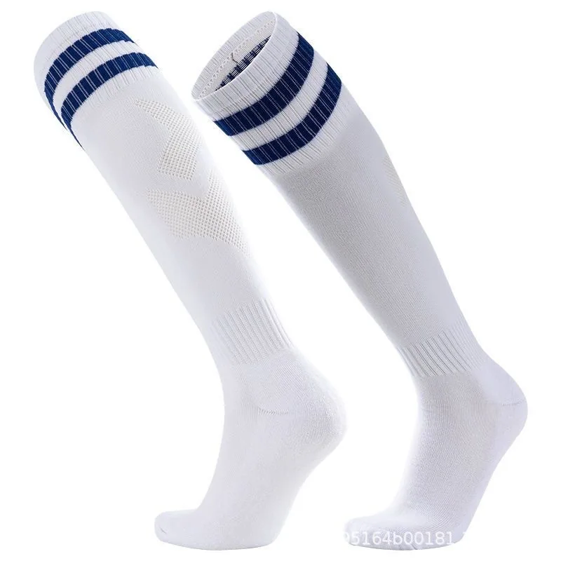 Factory direct sales practical soccer socks long over the knee striped sports socks moisture-wicking non-slip soccer socks 4