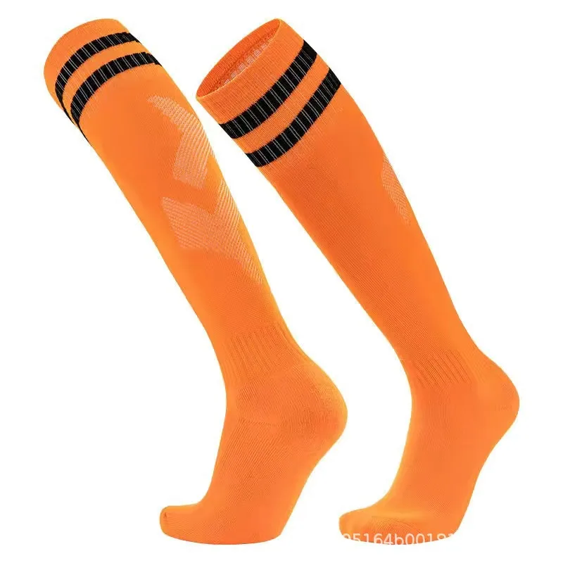 Factory direct sales practical soccer socks long over the knee striped sports socks moisture-wicking non-slip soccer socks 8