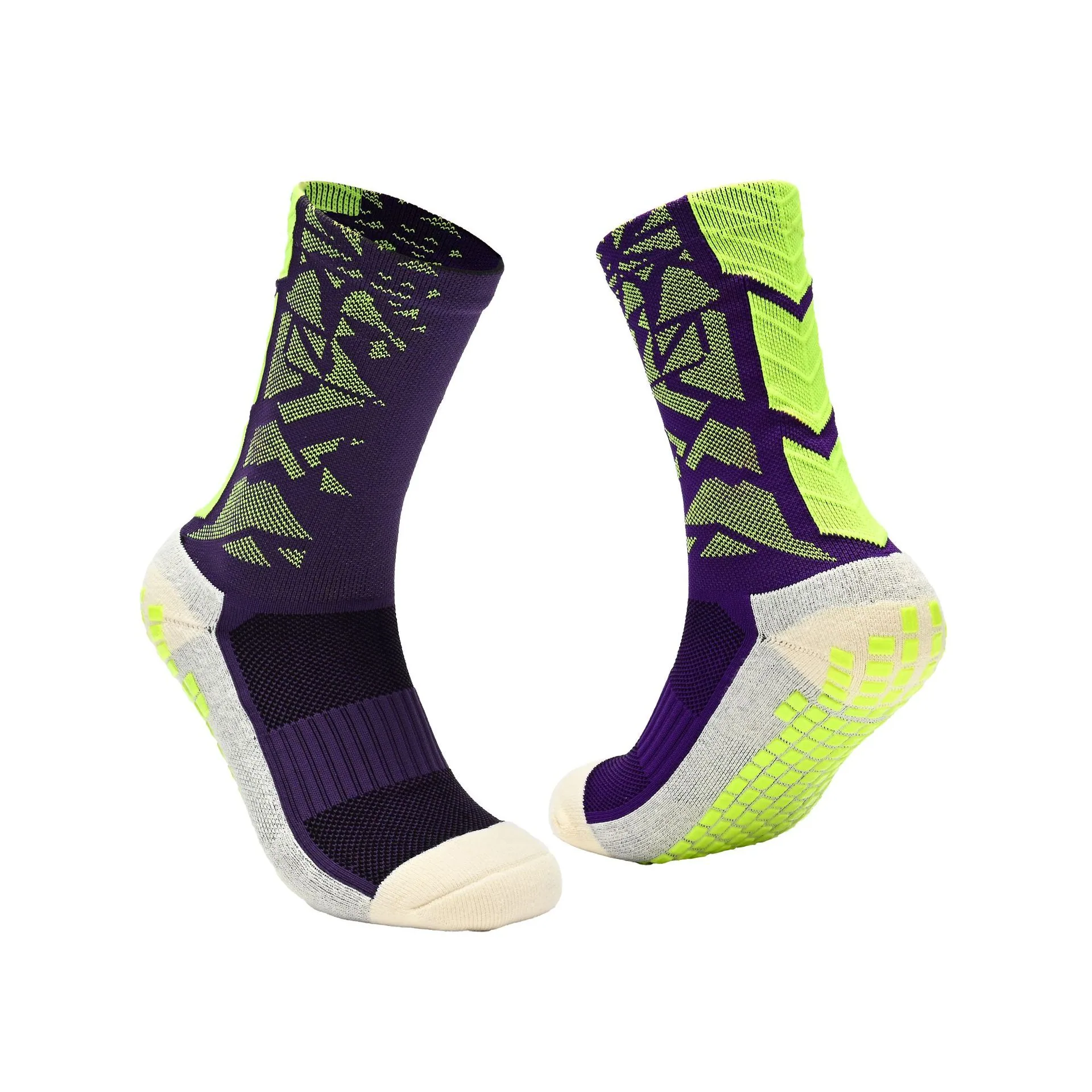 Adult medium and high high-top colorful soccer socks men's game training thickened towel bottom dispensing shock-absorbing anti 12