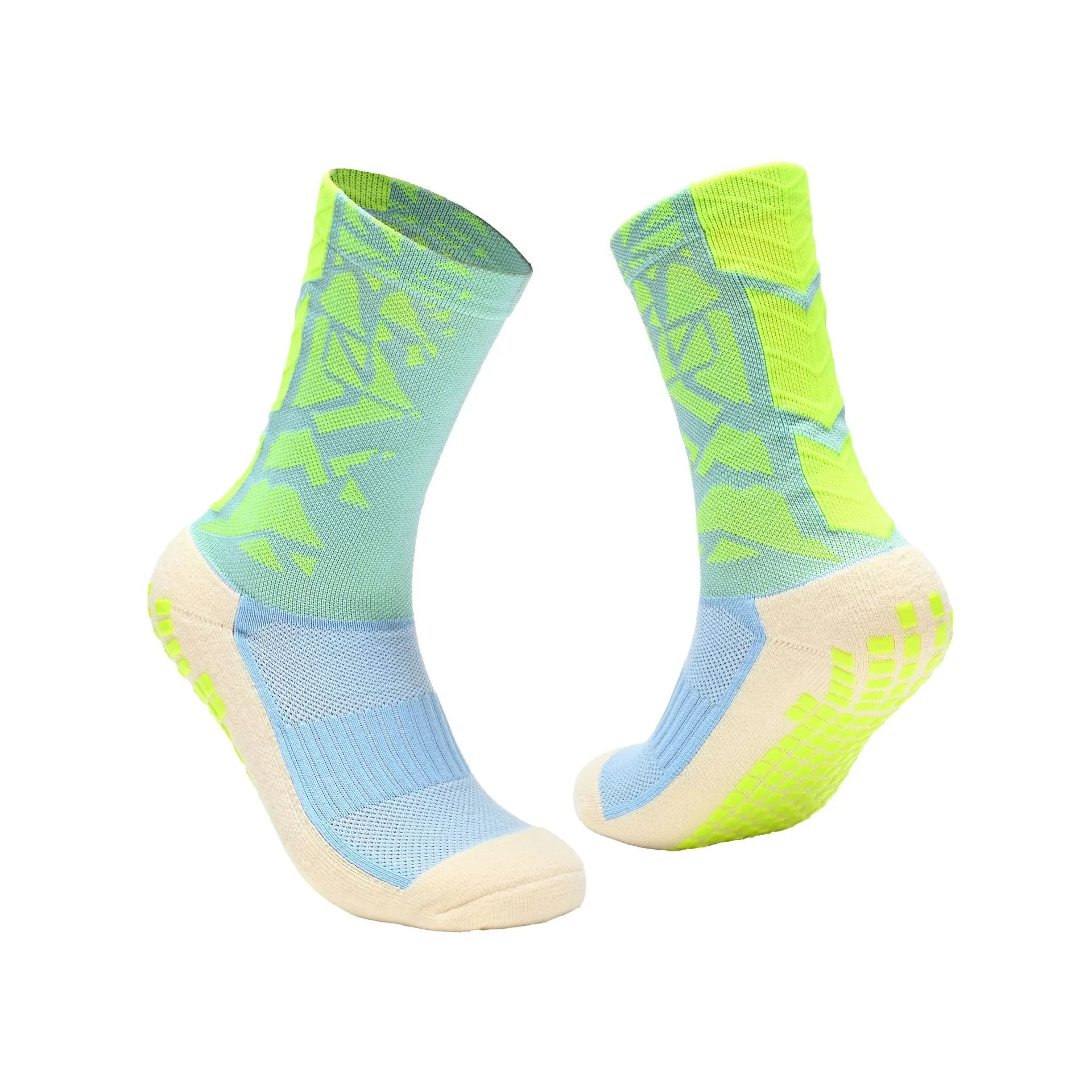 Adult medium and high high-top colorful soccer socks men's game training thickened towel bottom dispensing shock-absorbing anti 6