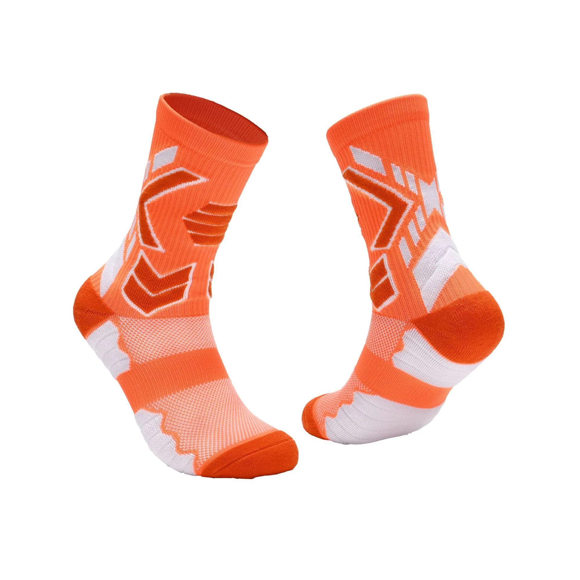 Professional mid-tube color-blocking running sports socks men's and women's outdoor mountaineering badminton socks practical bas 4