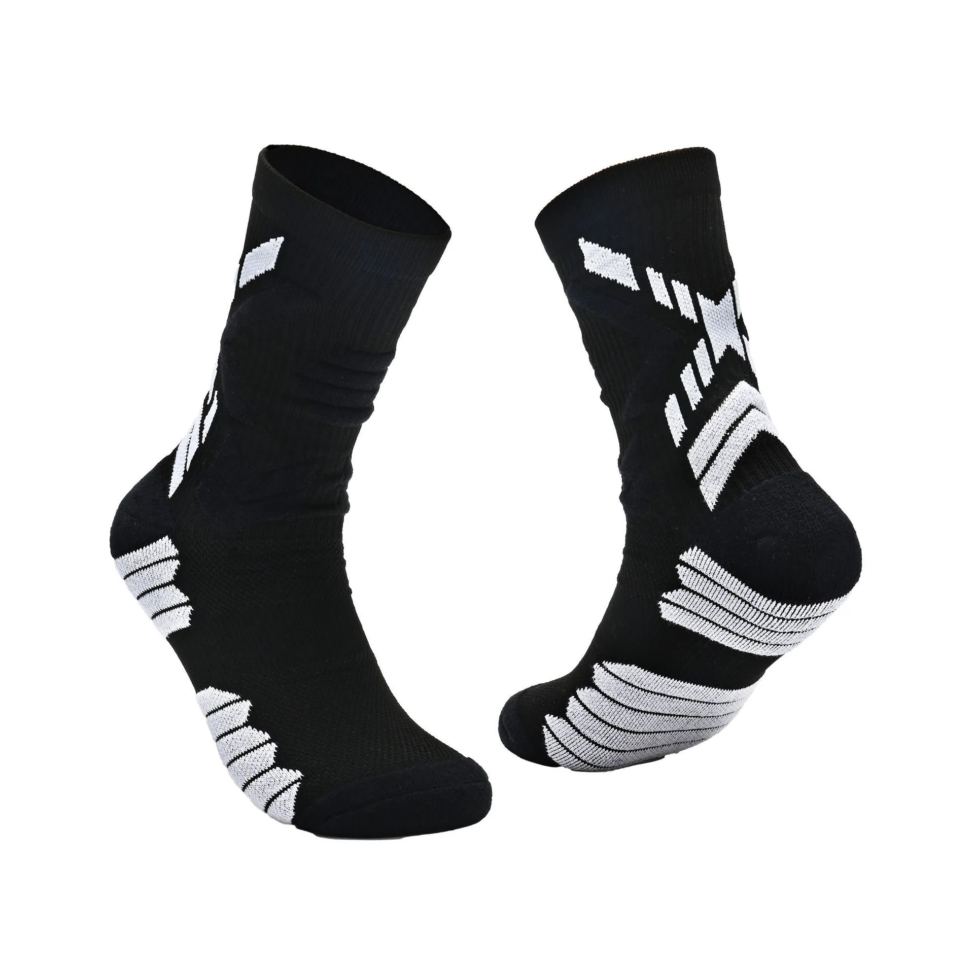 Professional mid-tube color-blocking running sports socks men's and women's outdoor mountaineering badminton socks practical bas 2