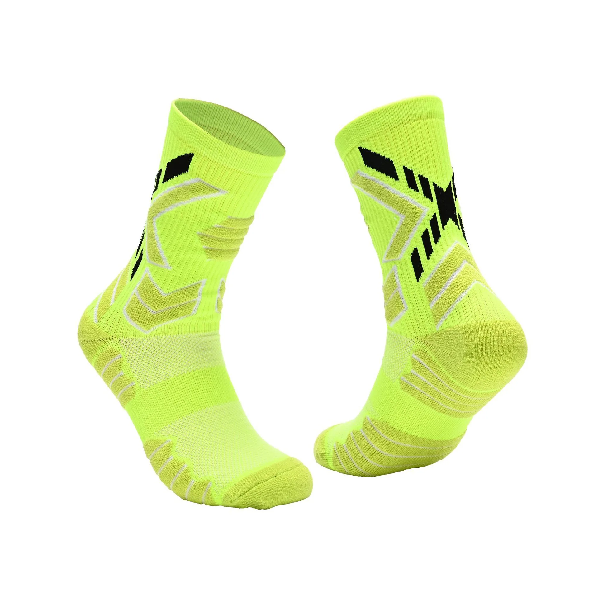 Professional mid-tube color-blocking running sports socks men's and women's outdoor mountaineering badminton socks practical bas 3