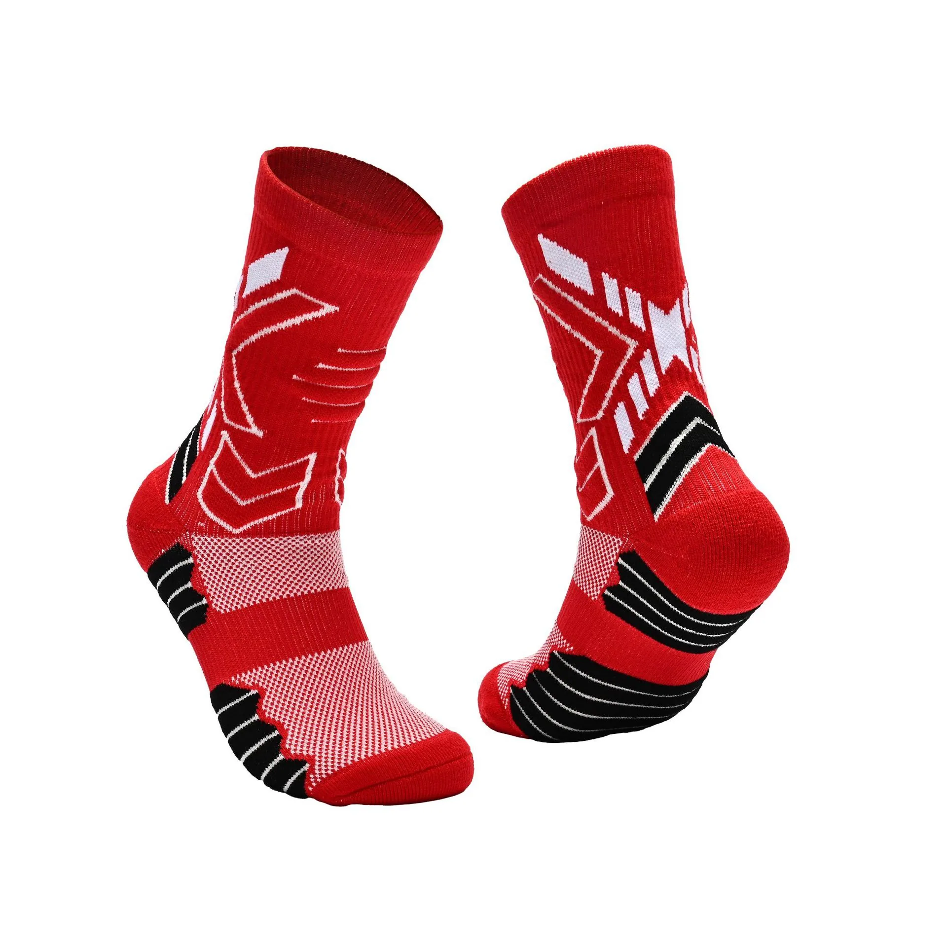 Professional mid-tube color-blocking running sports socks men's and women's outdoor mountaineering badminton socks practical bas 5