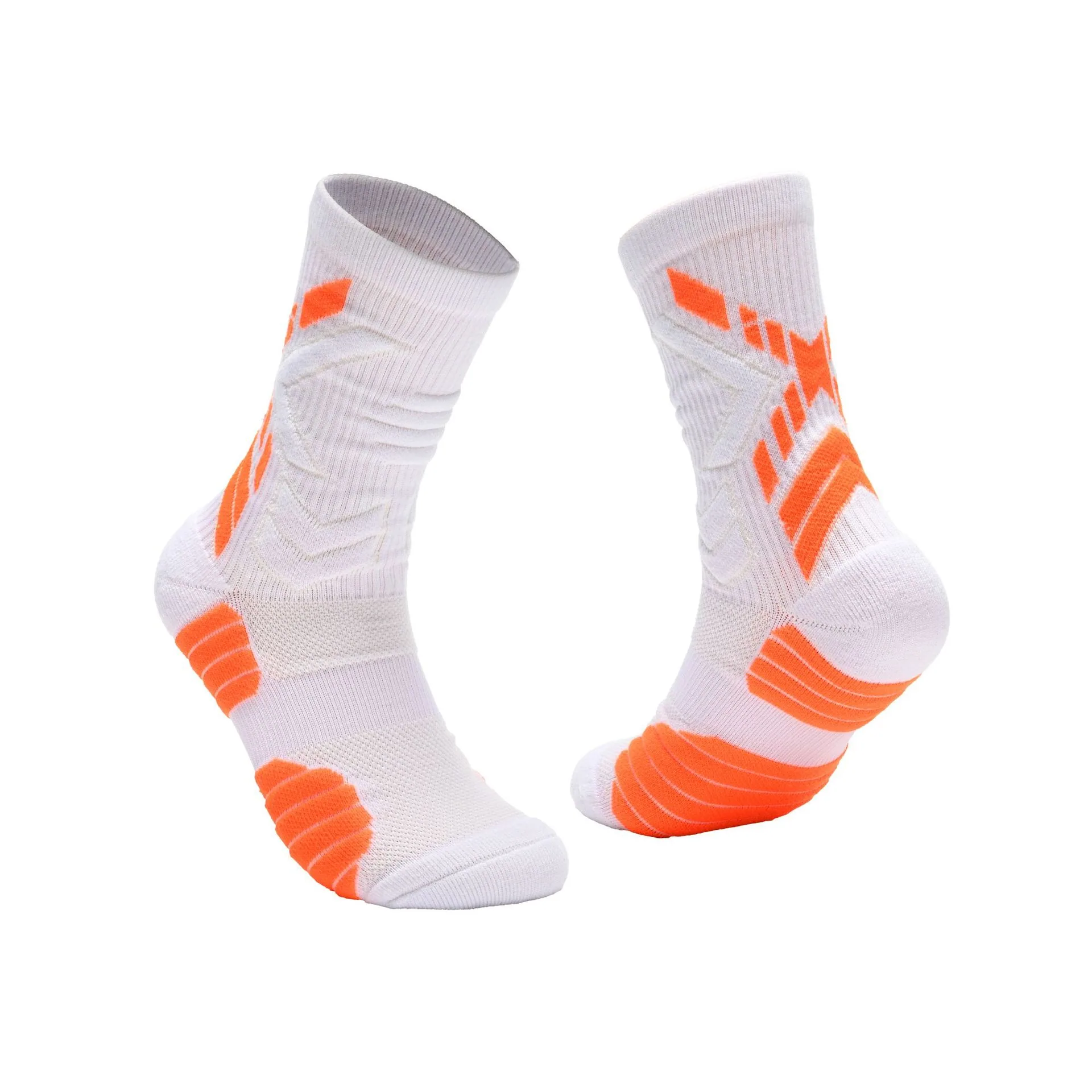 Professional mid-tube color-blocking running sports socks men's and women's outdoor mountaineering badminton socks practical bas 7