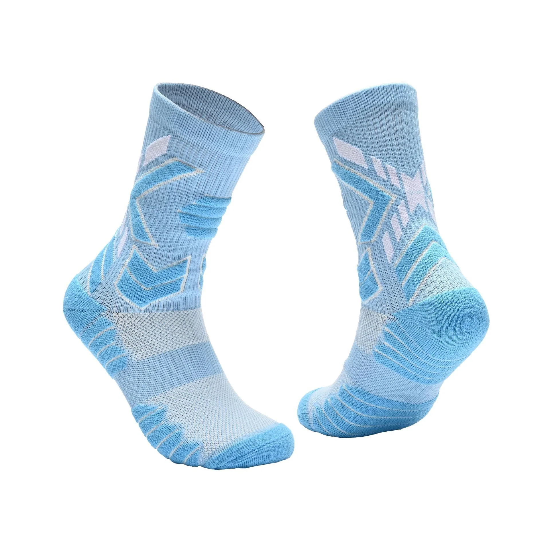 Professional mid-tube color-blocking running sports socks men's and women's outdoor mountaineering badminton socks practical bas 6