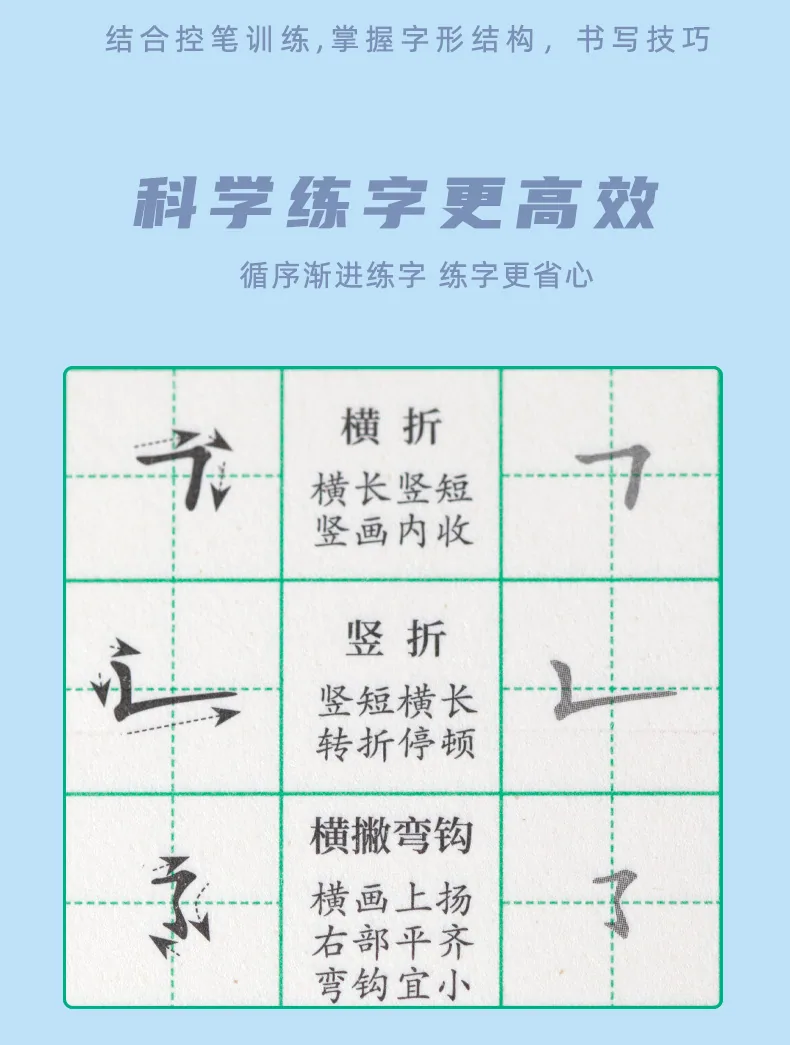 Pen control training for students dot matrix side radicals stroke practice posts Drawing red notebook kindergarten children's ca 14