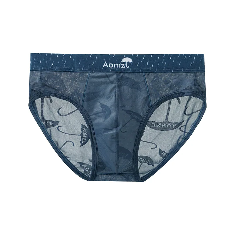 Arrogant Love Men's Ice Silk Jacquard Briefs Super Breathable Sexy Triangle Briefs 13