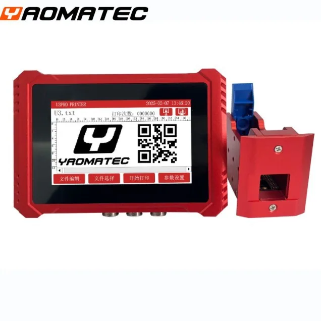 Yaomatec 5 inch automatic online inkjet printer assembly line production date batch number printer coding
