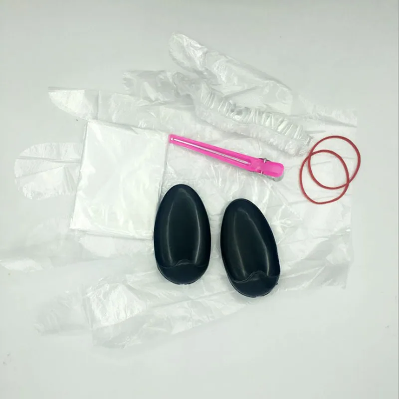 Hair dyeing tools, six-piece hairdressing set, hair dyeing shawl, disposable hat, gloves, baking oil, DIY barbershop supplies 2
