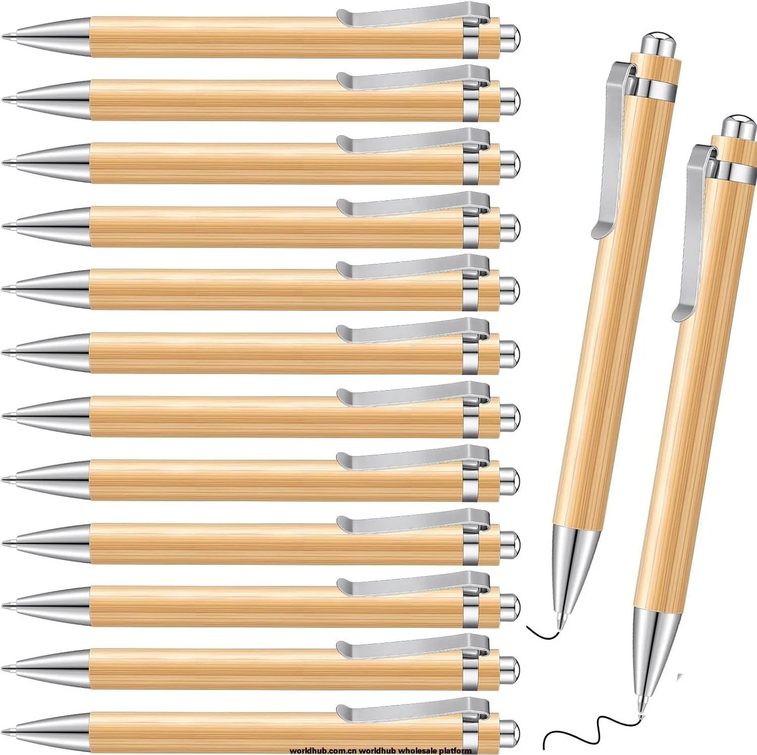 Supply bamboo ballpoint pen bamboo tube pen wholesale printable bamboo wood office laser laser bamboo pole advertising pen