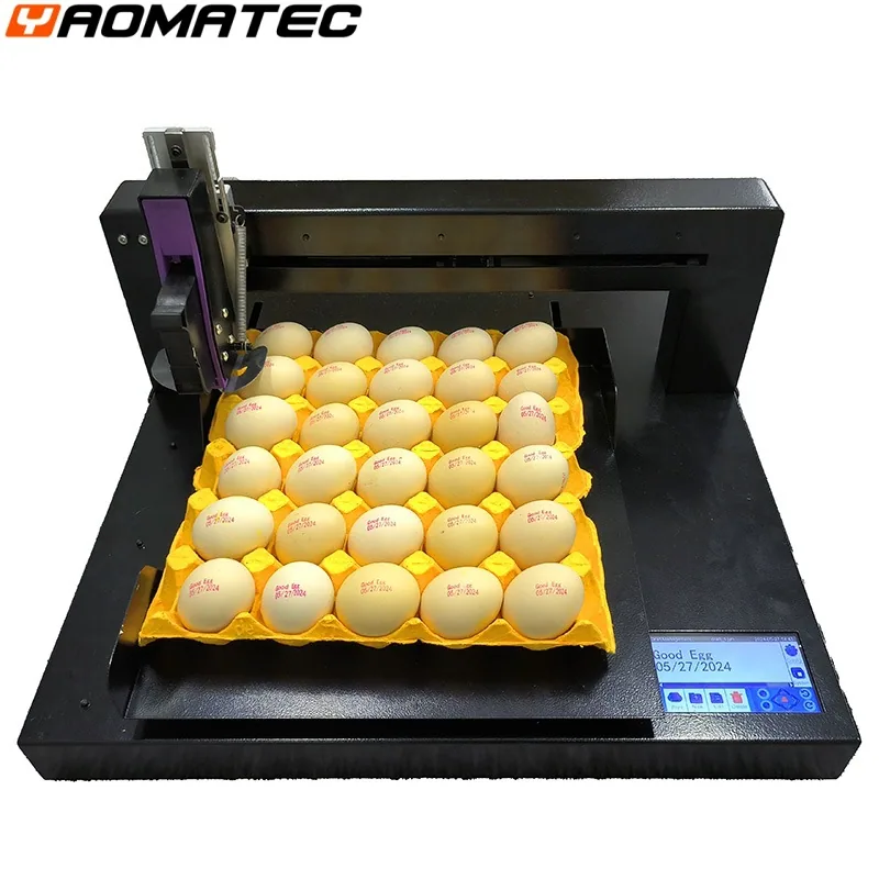 Yaomatec Automatic Egg Printer Whole Plate Printing Production Date Serial Number Egg Coding Machine 3