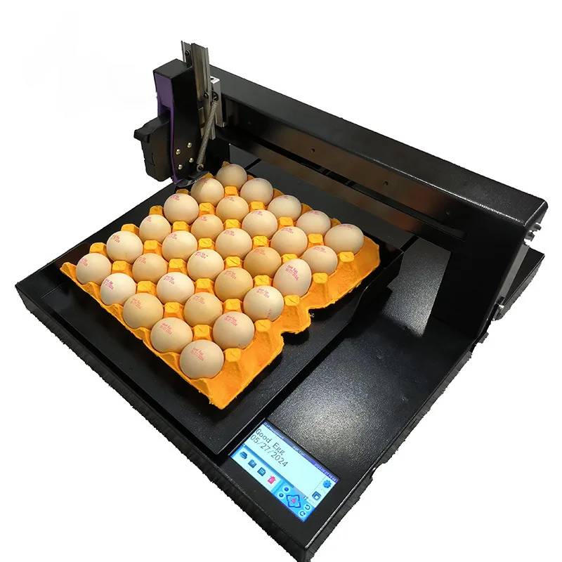Yaomatec Automatic Egg Printer Whole Plate Printing Production Date Serial Number Egg Coding Machine 5