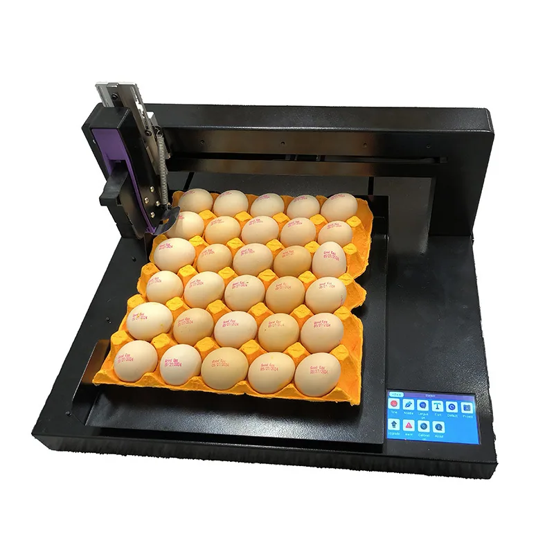 Yaomatec Automatic Egg Printer Whole Plate Printing Production Date Serial Number Egg Coding Machine 4