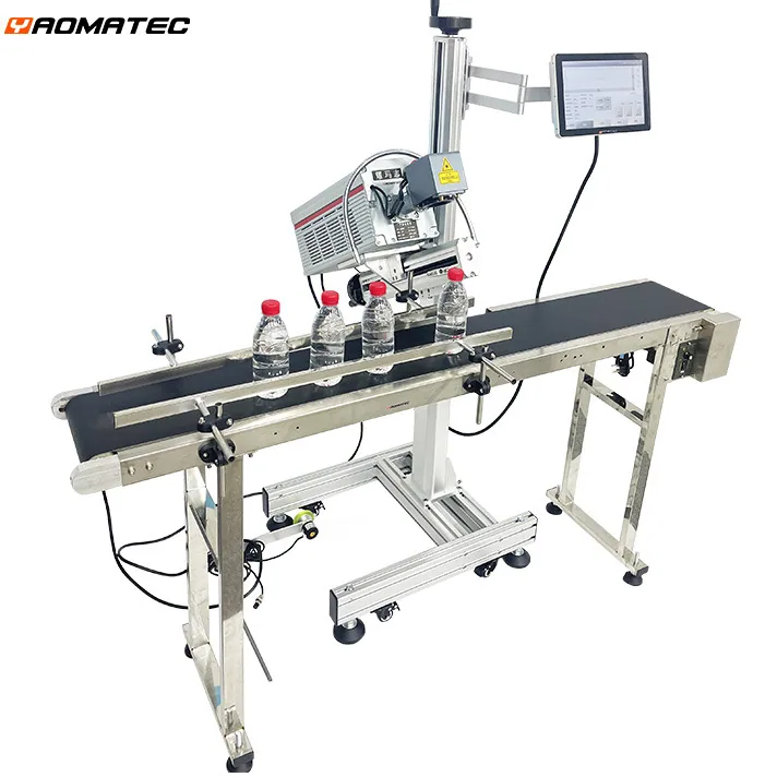 Yaomatec Online Flying CO2 Laser Printer PET Bottle Laser Marking Machine EXP Manufacturing Date 6