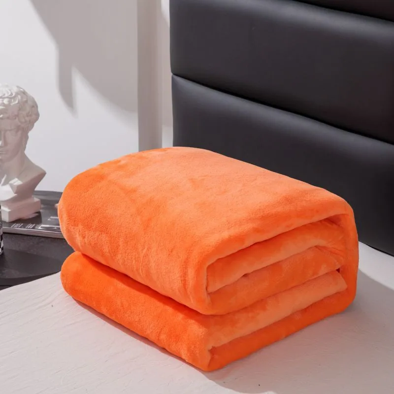 Cross-border Amazon plain fleece blanket cover blanket casual blanket four season bed linen gift solid color blanket 3