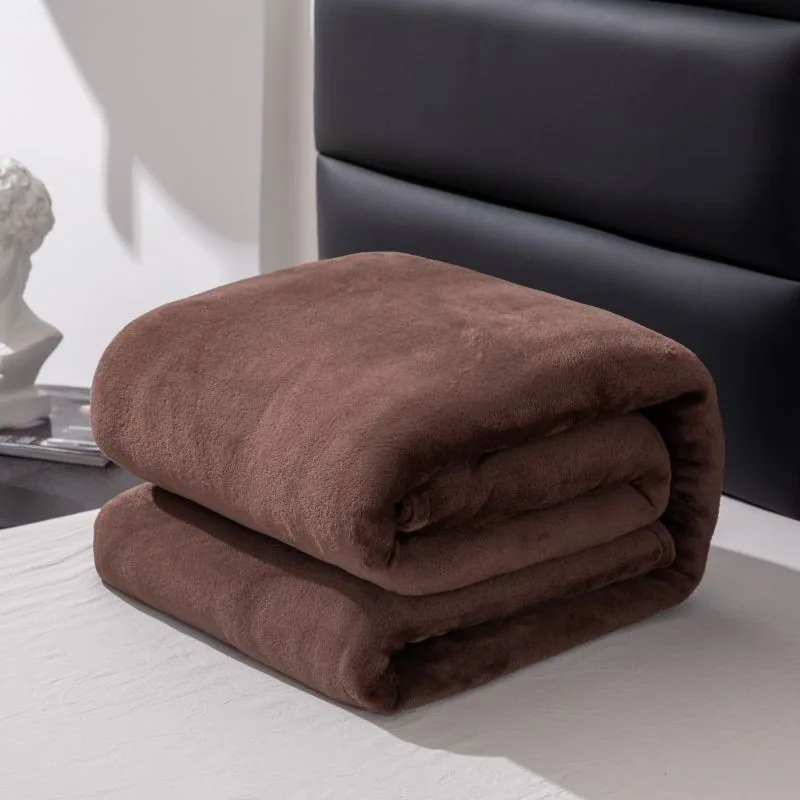 Cross-border Amazon plain fleece blanket cover blanket casual blanket four season bed linen gift solid color blanket 9