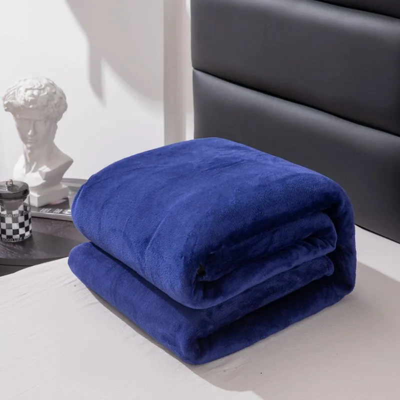 Cross-border Amazon plain fleece blanket cover blanket casual blanket four season bed linen gift solid color blanket 15