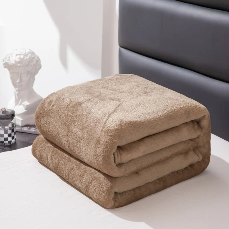 Cross-border Amazon plain fleece blanket cover blanket casual blanket four season bed linen gift solid color blanket 16