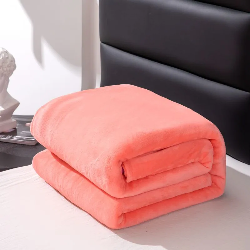 Cross-border Amazon plain fleece blanket cover blanket casual blanket four season bed linen gift solid color blanket 13