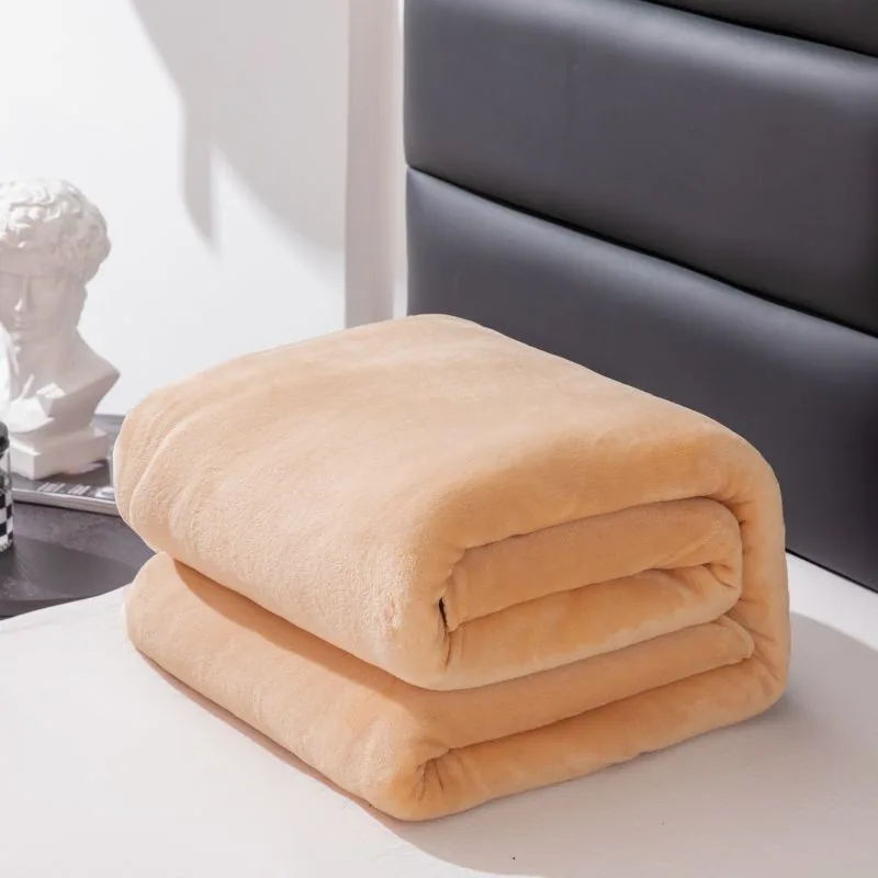 Cross-border Amazon plain fleece blanket cover blanket casual blanket four season bed linen gift solid color blanket 7