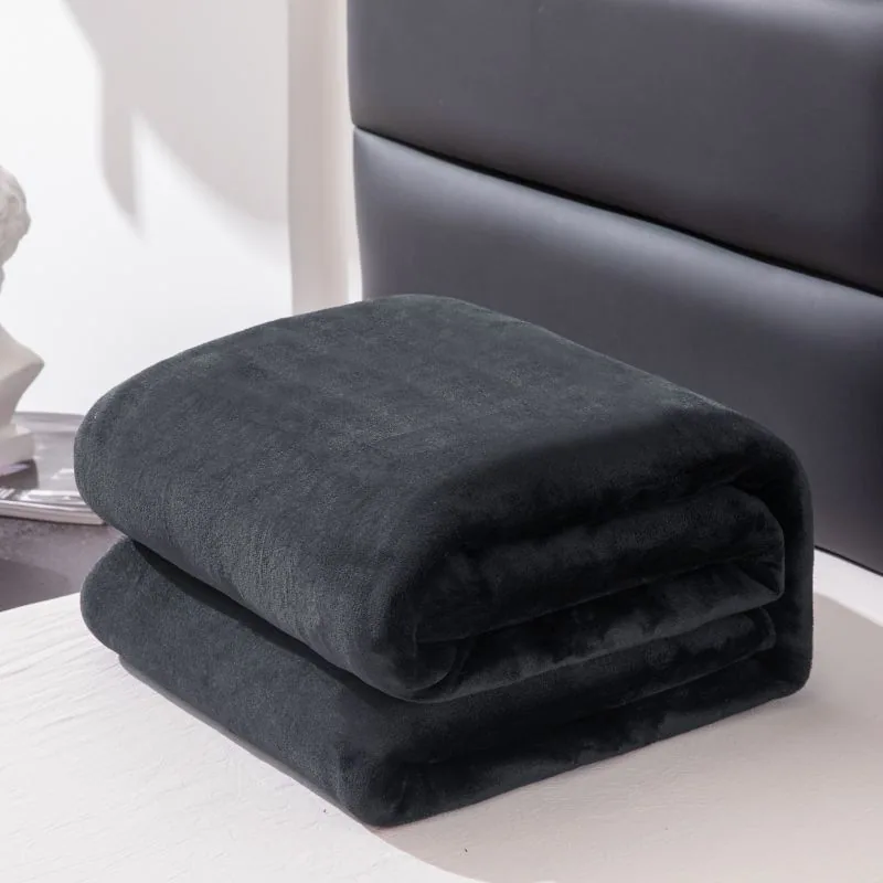 Cross-border Amazon plain fleece blanket cover blanket casual blanket four season bed linen gift solid color blanket 11