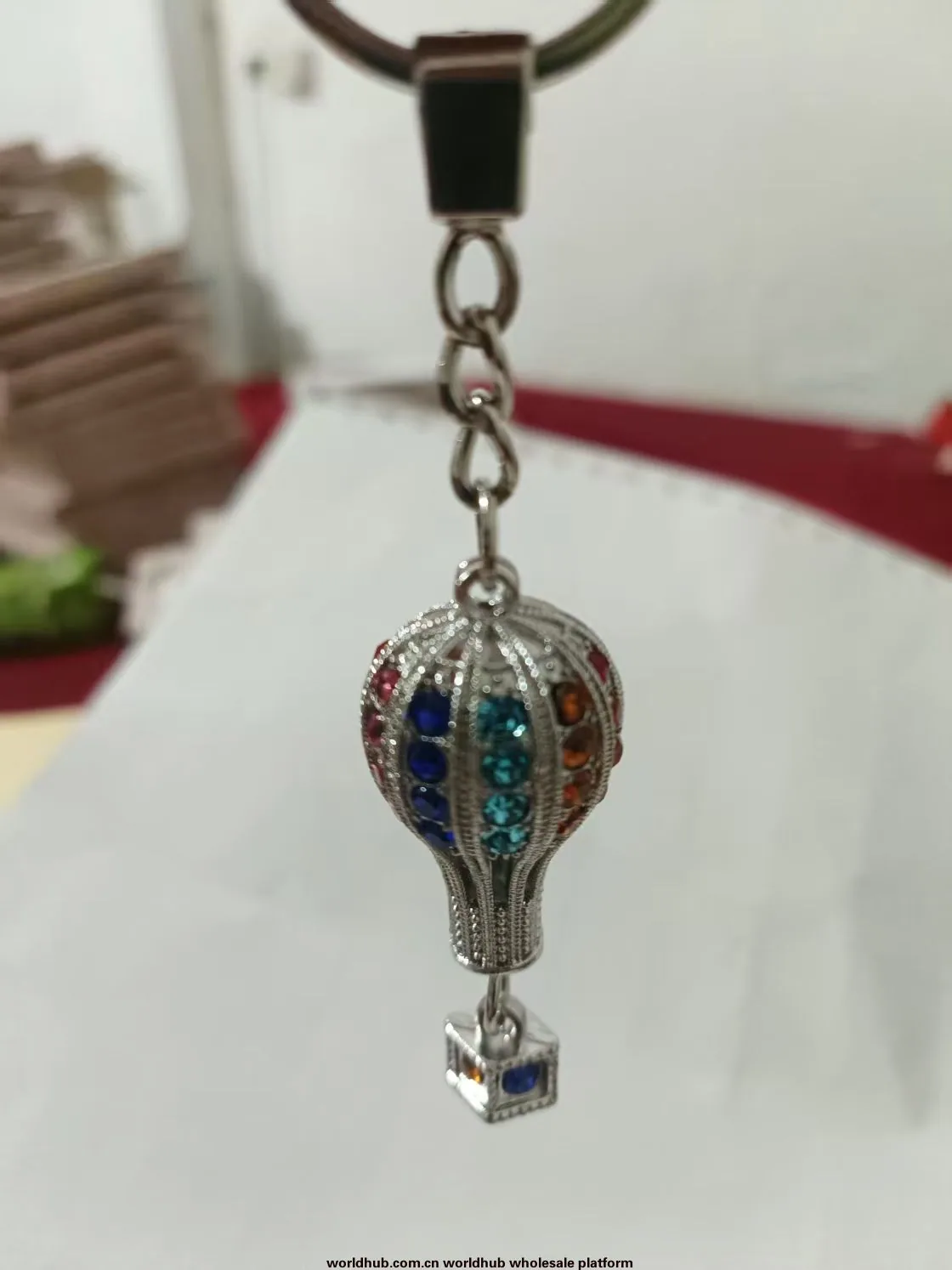 Drill hot air balloon custom keychain souvenirs for the Turkish market