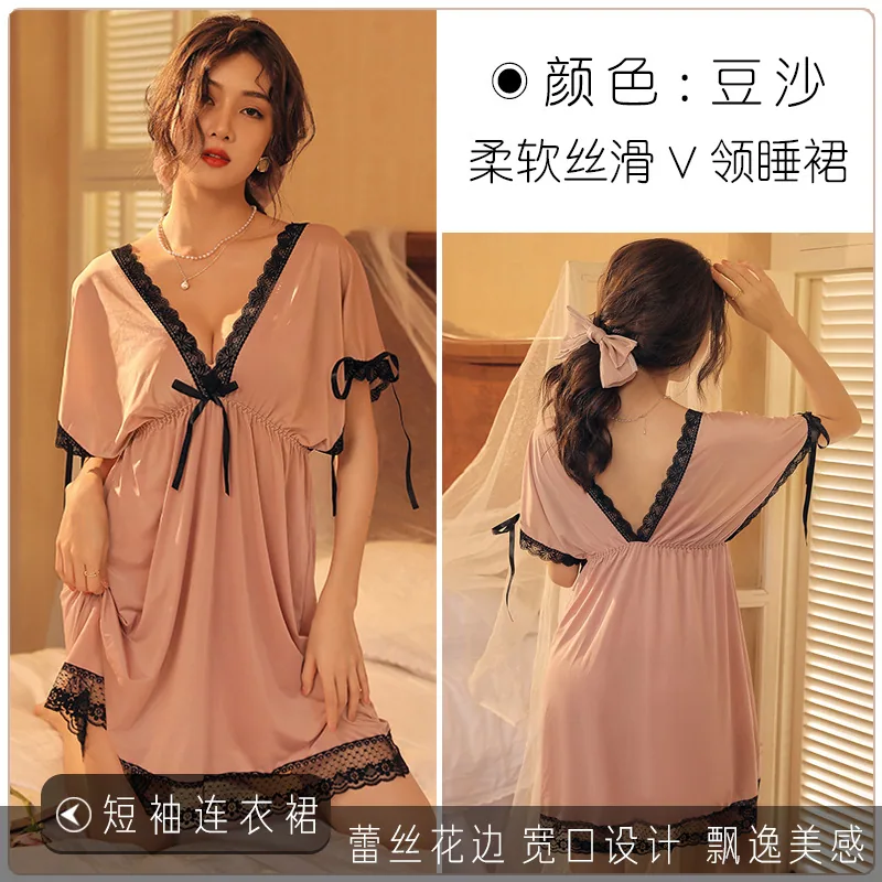Pajamas, sex, sex, fun, plus size, temptation, pure desire, dress, flirting, women's clothing, cross-border wholesale, night con 3