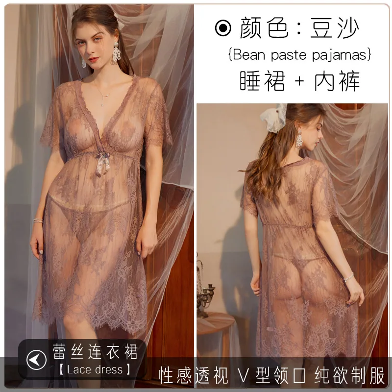 Adult clothes erotic temptation lingerienuity uniform pajamas maid clothes loungewear feminine nightdresses 8