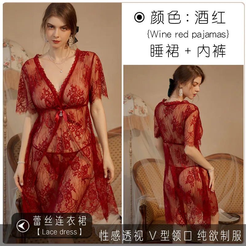 Adult clothes erotic temptation lingerienuity uniform pajamas maid clothes loungewear feminine nightdresses 4