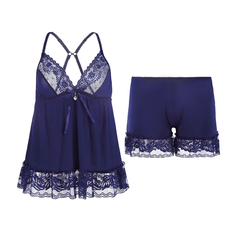 High-value loose erotic underwear set young and beautiful lazy style pajamas French sexy and sultry suit 5