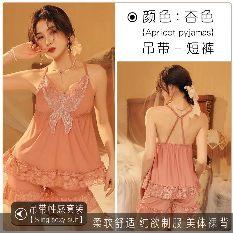 Pure and high-end dresses pure desire style nude thin slip dresses princess style women's uniform pajamas 6