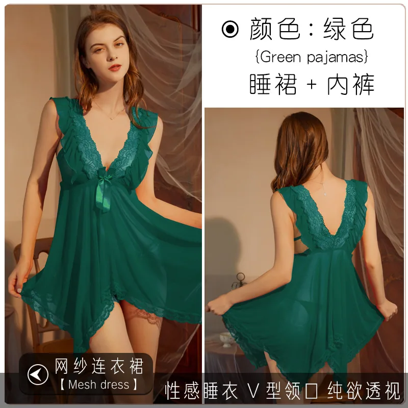 Sexy Charming passionate seduction pajamas women's summer dresses court style dresses luxury ins style bodysuits 5