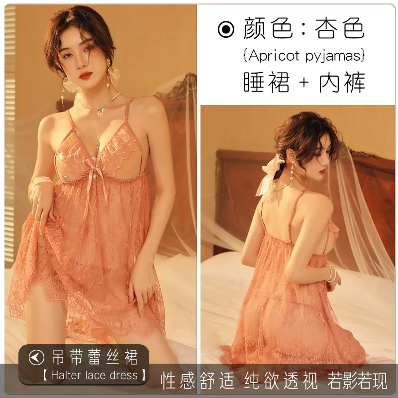 Erotic lingerie plus size see-through passion nightdress suspender seduction glamorous pajamas careful machine women dress whole 5