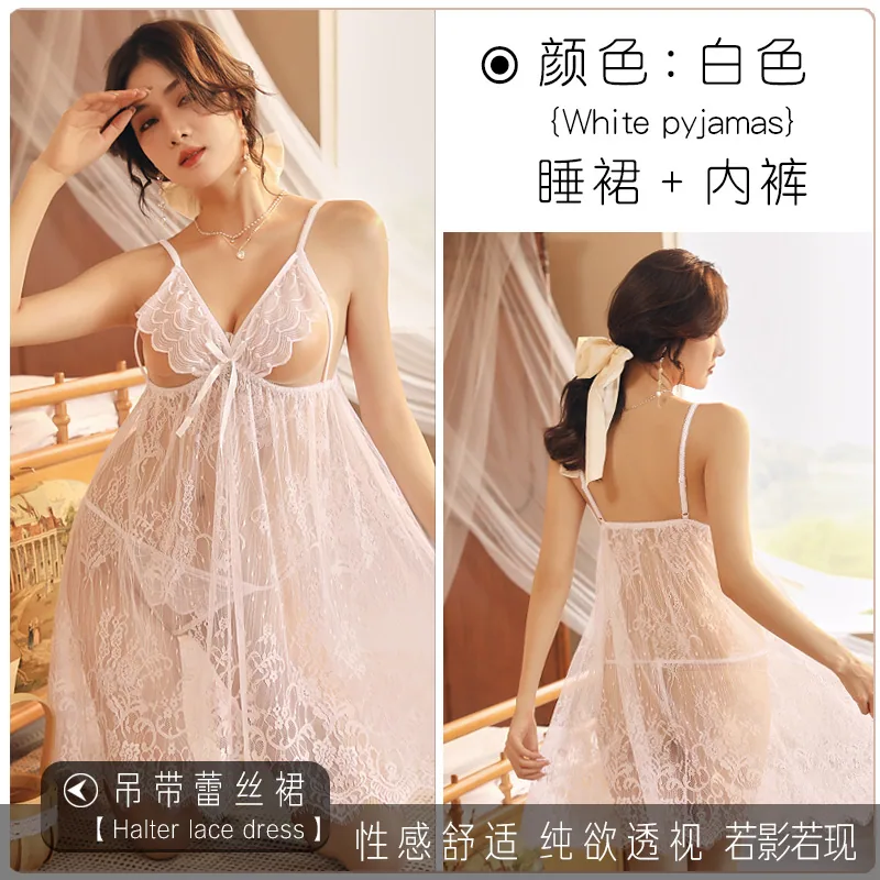 Erotic lingerie plus size see-through passion nightdress suspender seduction glamorous pajamas careful machine women dress wh
